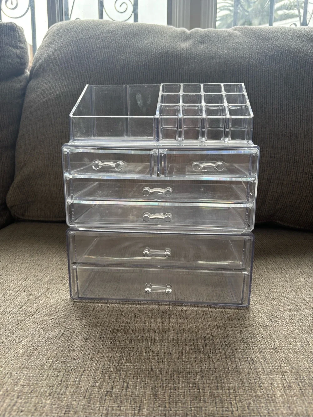 Clear Acrylic Makeup & Jewelry Organizer - Clear